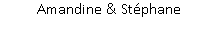 Zone de Texte: Amandine & Stéphane